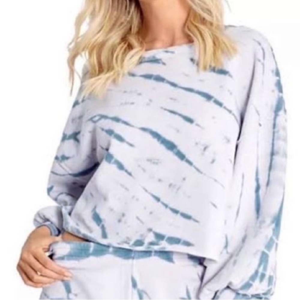 Wildfox Olivia Muse Spiral Dye Women’s Lavender & Blue Sweatshirt Size XS